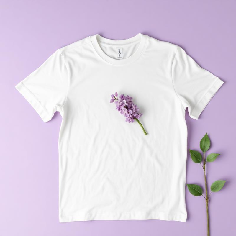 Camiseta branca personalizada com estampa floral